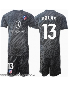 Atletico Madrid Jan Oblak #13 Portiere Maglia Gara Casa Repliche 2024-25 Bambino